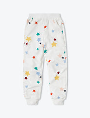 The Kids’ Softest French Terry Set - Scatter Stars in White Sand