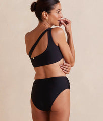 The Ruched High Leg High Rise Bottom - Sea Urchin
