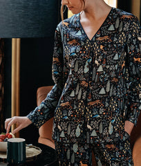 The Cloud 9 Silky Pajama Set - Menagerie