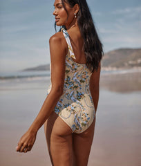 The Tie Mini Ruffle Harbor One Piece - Ribbon Cascade & Bow Bouquet