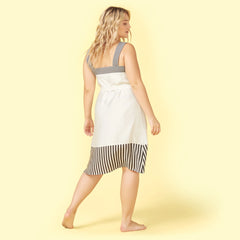The Globetrotter Dress - Sea Urchin & White Sand