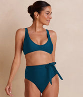 The Tide Scoop Neck Bikini Top - Seaweed