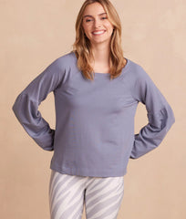 The Softest French Terry Boatneck Pullover - Slate