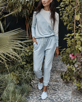 The Softest French Terry Jogger - Powder Blue