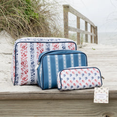 Summersalt x Weezie Patterned Toiletry Bag Trio