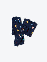 The Toddlers' Softest French Terry Set - Scatter Stars in Deep Sea
