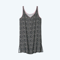 The Cloud 9 Silky Slip Dress - In Bloom in Sea Urchin & Pink Sky
