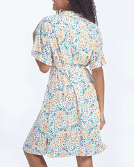 The Do-It-All Shirtdress - Wildflower Fields in Sunshine & Coral