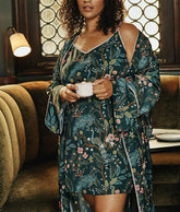 The Cloud 9 Silky Cami Slip Dress - Emerald Peacock
