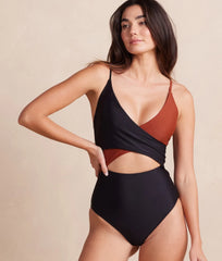 The Sea Breeze Cutout One-Piece - Amber & Sea Urchin