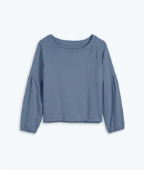 The Softest French Terry Boatneck Pullover - Slate