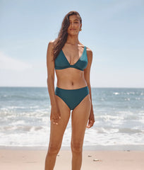 The Plunge Bikini Top - Seaweed