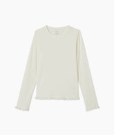 The Waterside Ruffle Rash Guard - White Sand