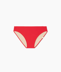 The RippleRib Mid Rise Bikini Bottom - Lava