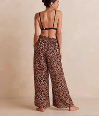 The Palazzo Pant With Ties - Leopard