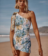 The Ruched Swim Skirt - Bow Bouquet