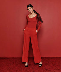 The Extra Soft Square Neck Day to Night Bodysuit - Lava