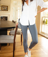 The Coziest High Rise Full Length Leggings - Smoke
