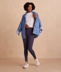 The Coziest High Rise Full Length Leggings - Midnight