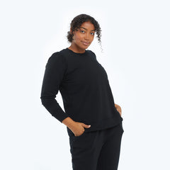 The Softest French Terry Puff Sleeve Pullover - Sea Urchin