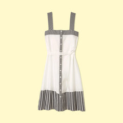 The Globetrotter Dress - Sea Urchin & White Sand