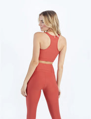 The Midi Sports Bra - Terracotta