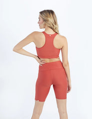 The Do-It-All High Rise Biker Shorts - Terracotta